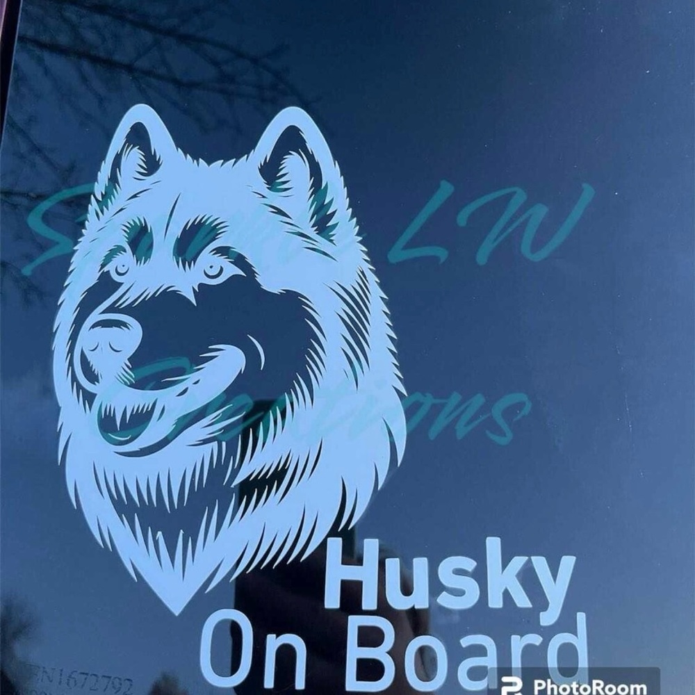 Husky Dog Car Vinyl Decal 7 inch